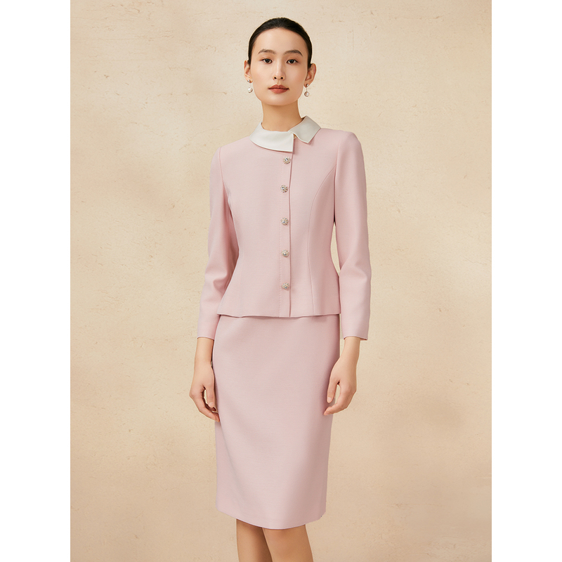 Song of Song歌中歌樱花粉精致水钻奢华优雅连衣裙5C65105400