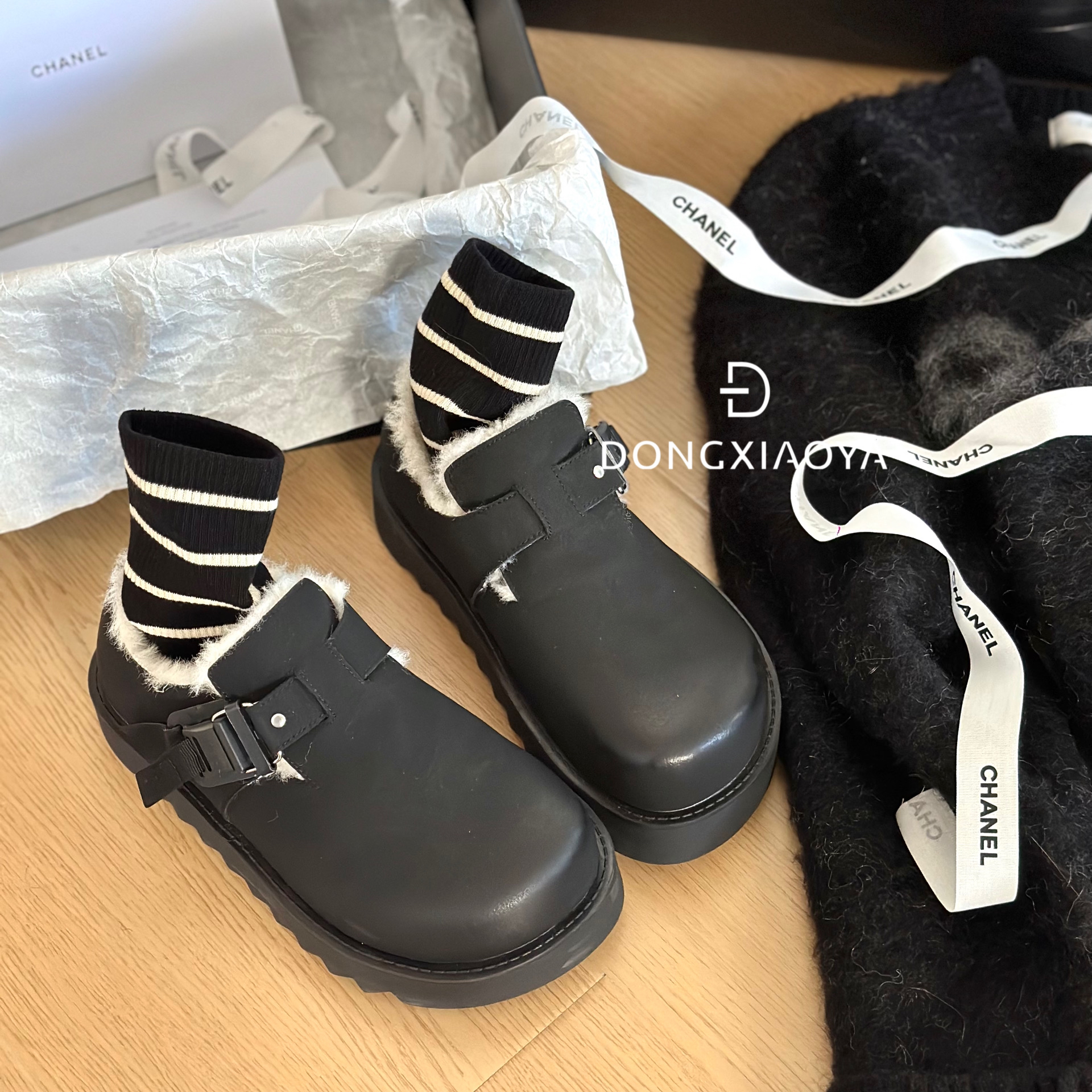 【呀呀家】23AW｜冬new/加绒厚底勃肯鞋时髦星人必入休闲百搭秋冬