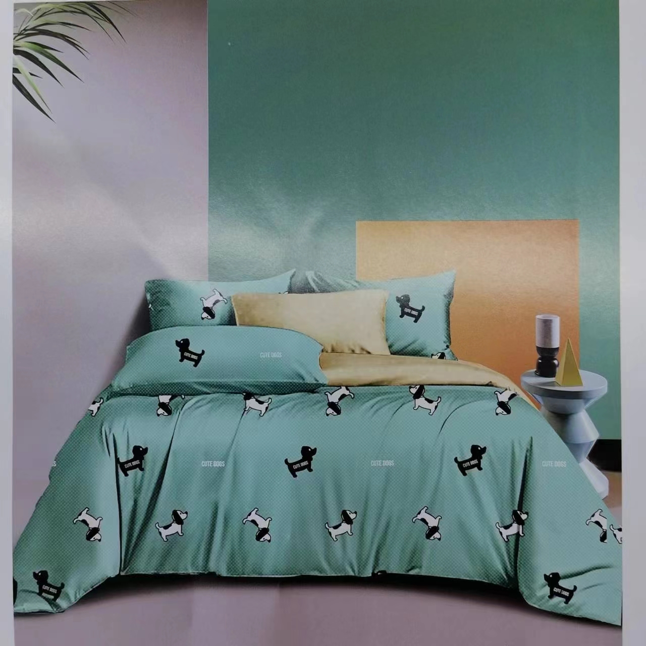 2024新款纯棉印花三件套学生宿舍单人简约