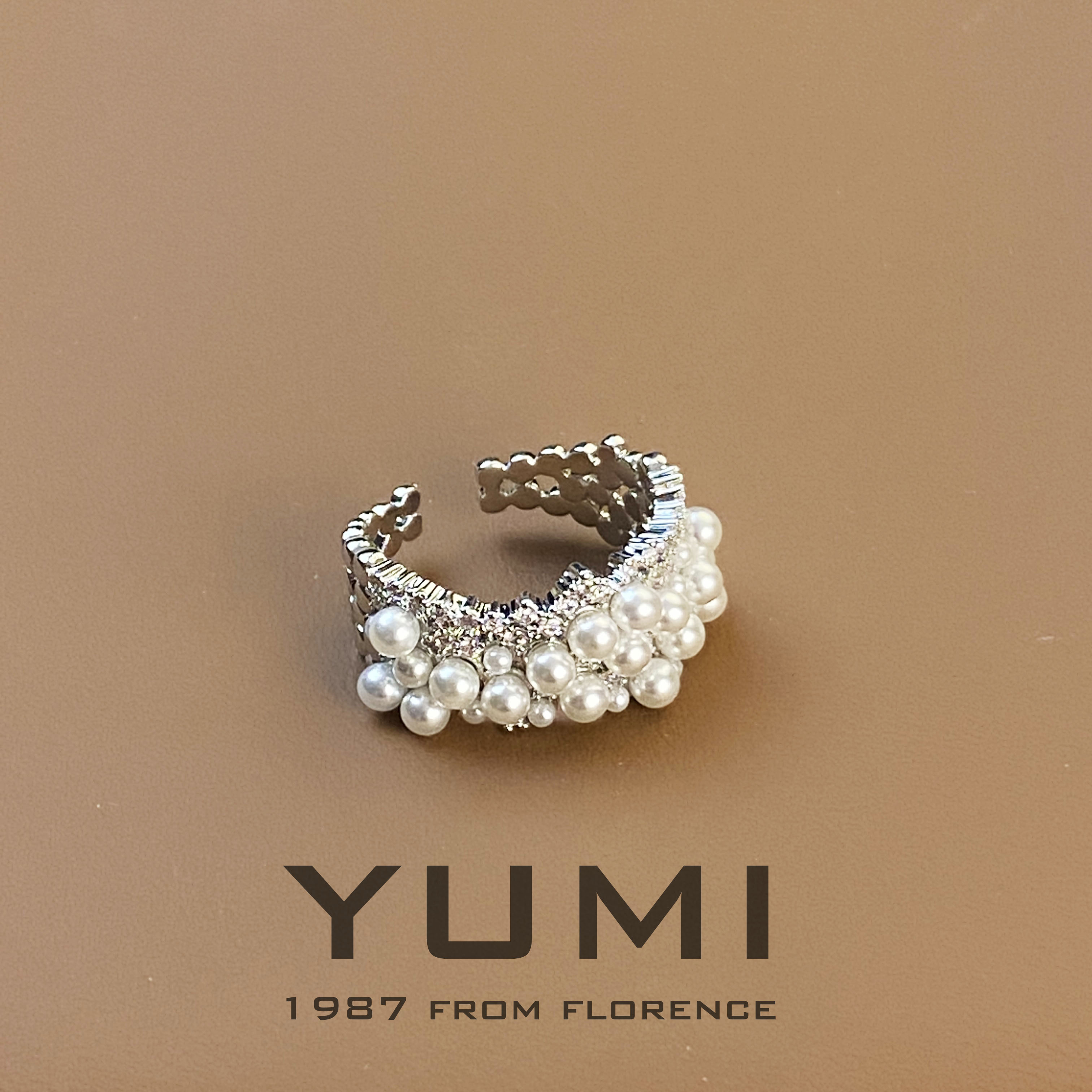 铜合金仿珍珠戒指  YUMI优米【指尖Fingerart】JZ1001优米家戒指