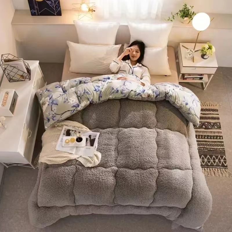 加厚被子羊羔绒保暖冬被冬季被子单人双人被芯学生宿舍被子垫被