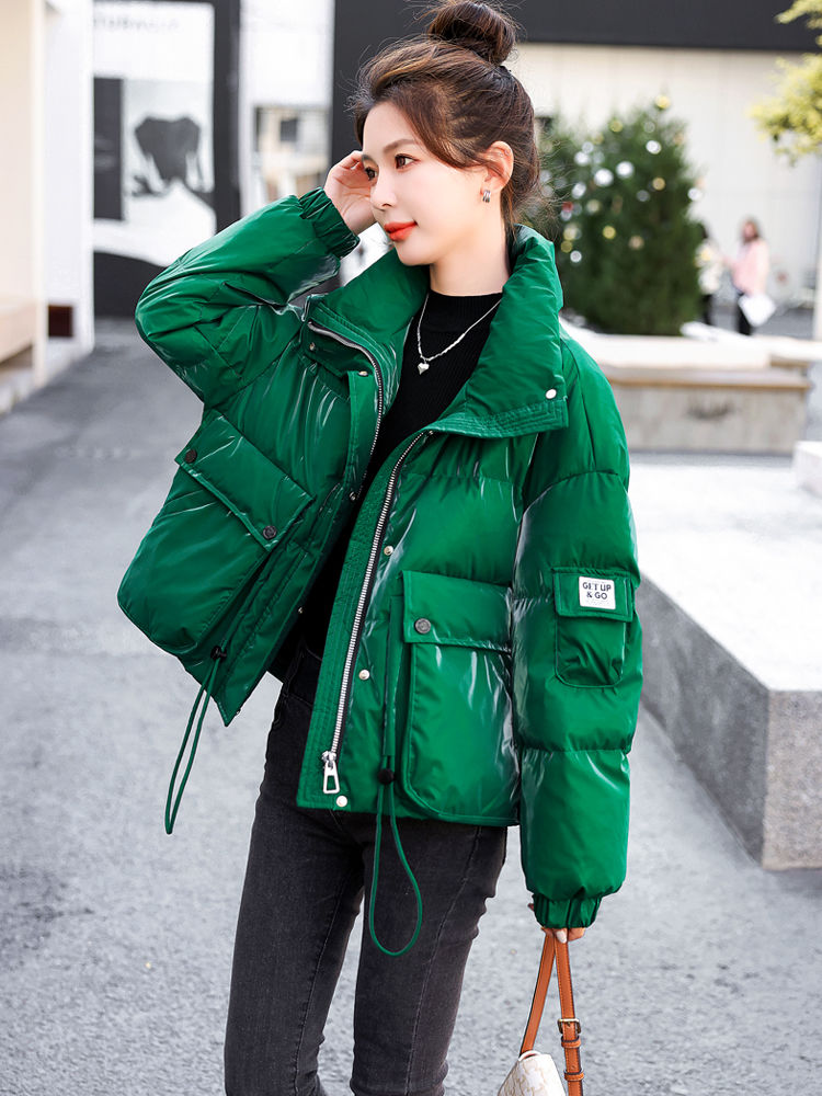 波司登免洗羽绒服女冬季2023新款设计感宽松时尚小个子亮面白鸭绒