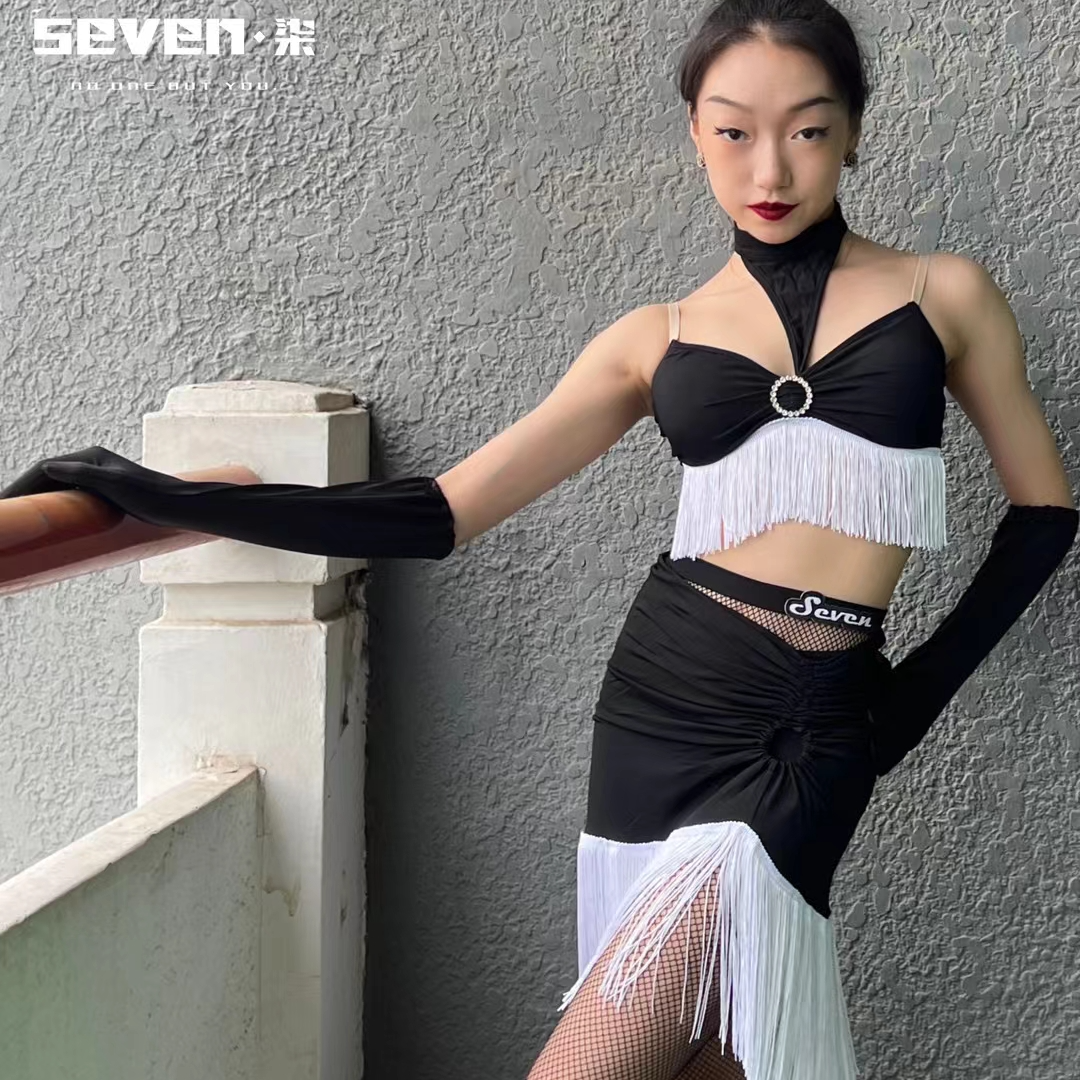 SEVEN054+056拉丁舞服装服分体套装底裤拉丁舞拉丁舞女生摩登服装