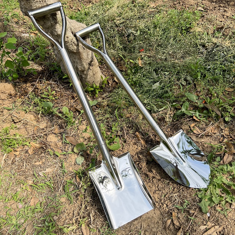户外铲子不锈钢镜面铁锹露营挖土专用车载工具钓鱼挖土钢锹