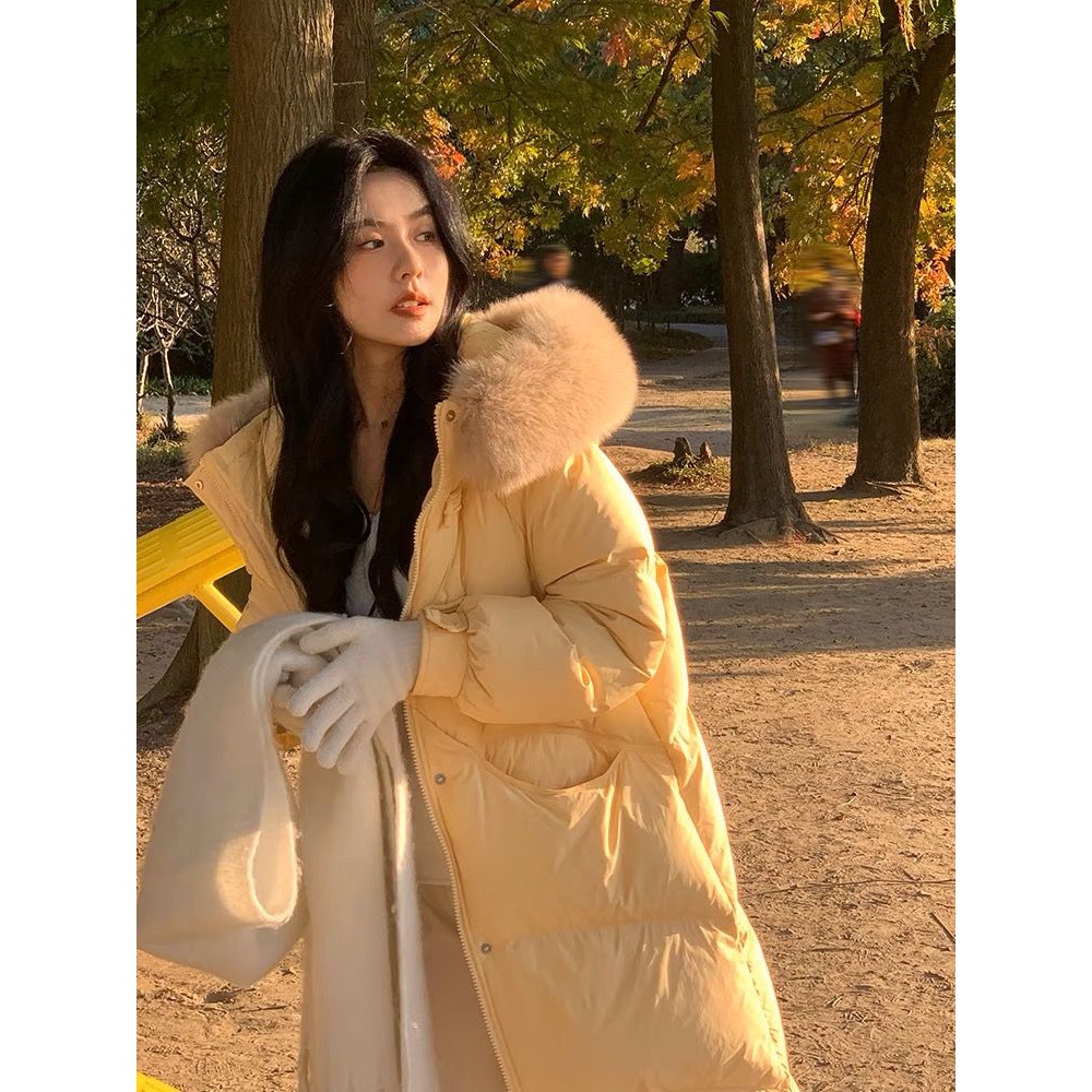 波司澄羽绒服女冬女新款中长款高级感炸街时尚韩版宽松保暖长款外