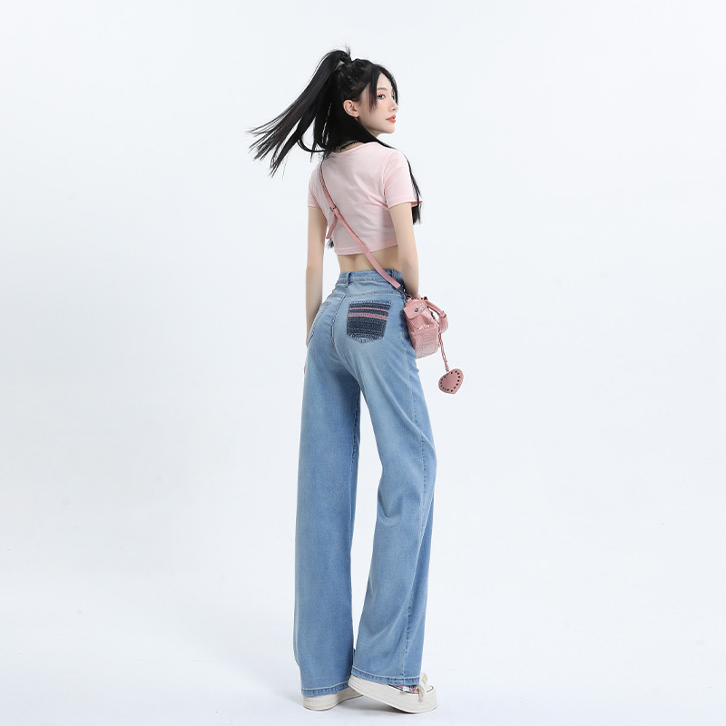 （301-400）女士牛仔裤百搭显瘦默认瑕疵有磨损