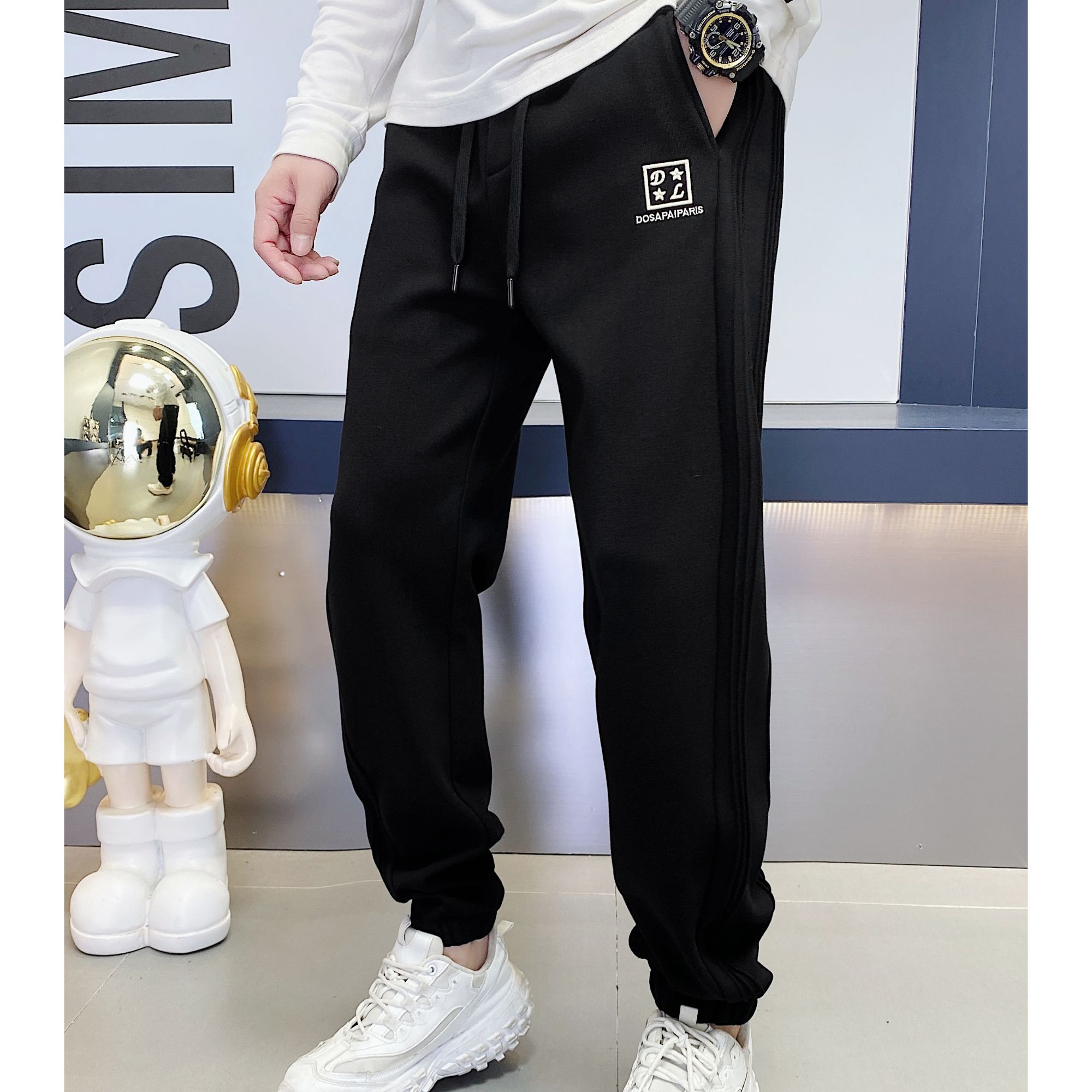 秋冬潮品高端气质百搭加绒男士休闲裤