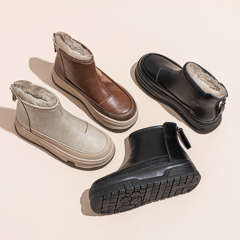 【新品】大棉雪地靴女2024冬季加绒加厚休闲鞋时尚百搭防滑高帮女鞋