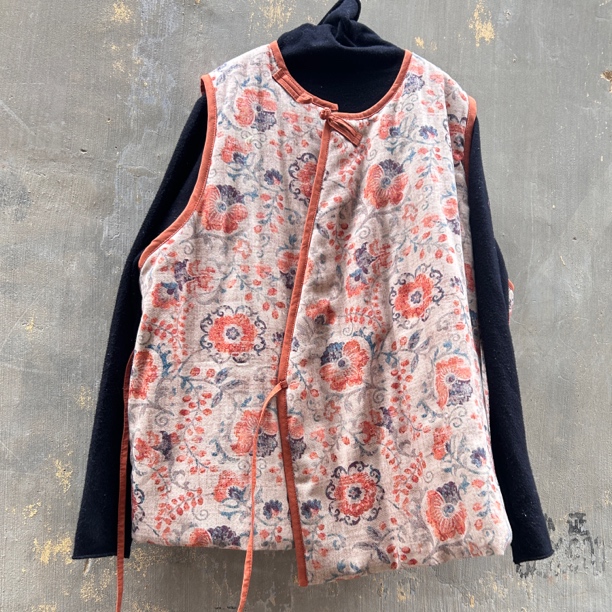 传统棉花棉服文艺女春冬马甲棉背心中式马夹民族风C199
