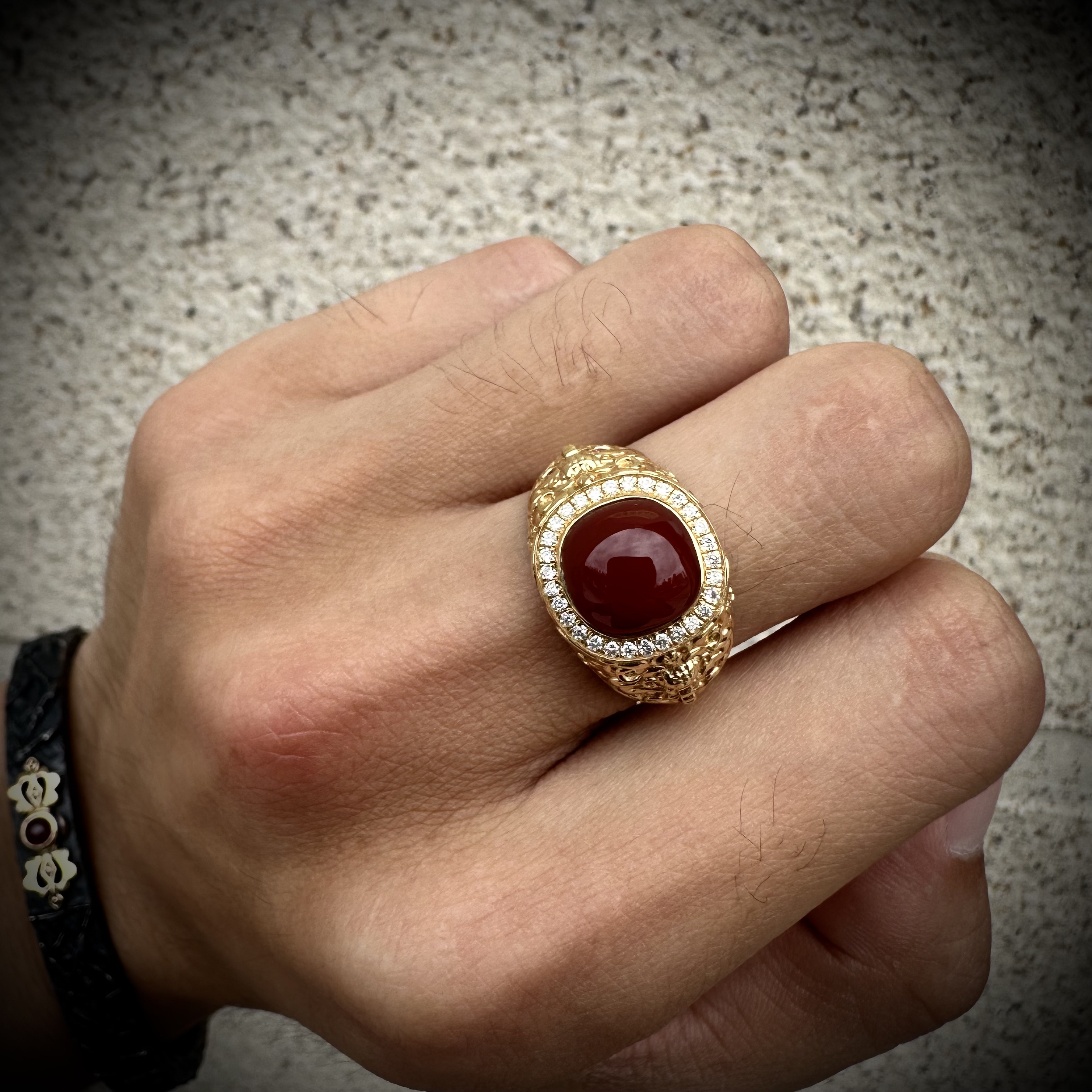 非金属陶瓷戒指 伊品龙年诞生款龙凤纹戒指