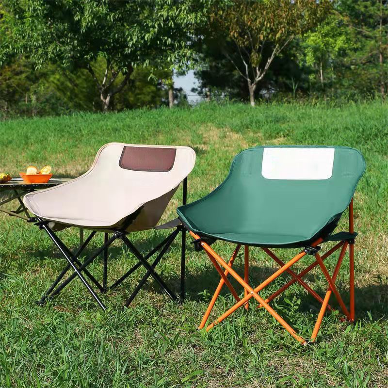 月亮椅户外便携折叠钓鱼椅自驾游露营野餐烧烤休闲午休靠背椅凳子