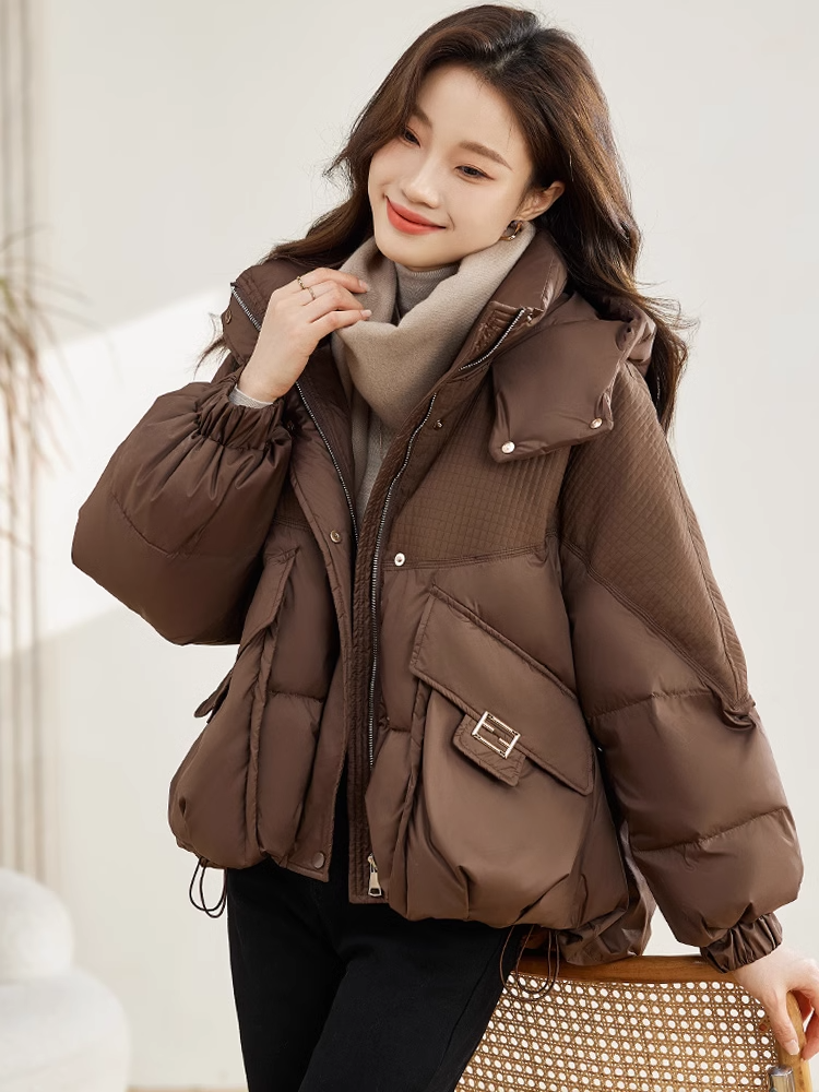 短款羽绒羽绒服女2023年新款冬季小个子爆款宽松加厚保暖羽绒服外