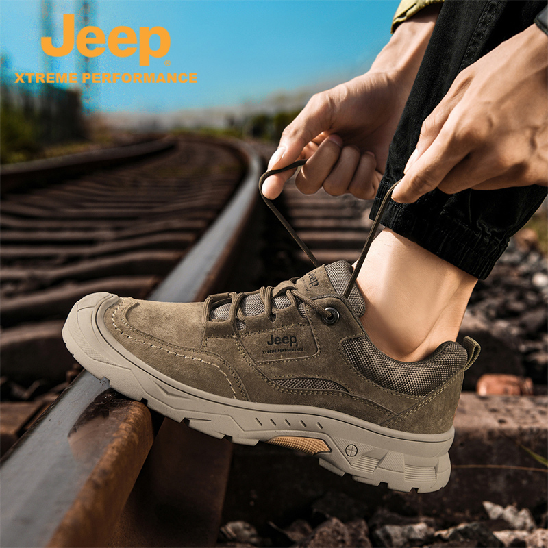 JEEP/吉普秋冬男士新款户外休闲软底耐磨防滑运动旅游徒步登山鞋 