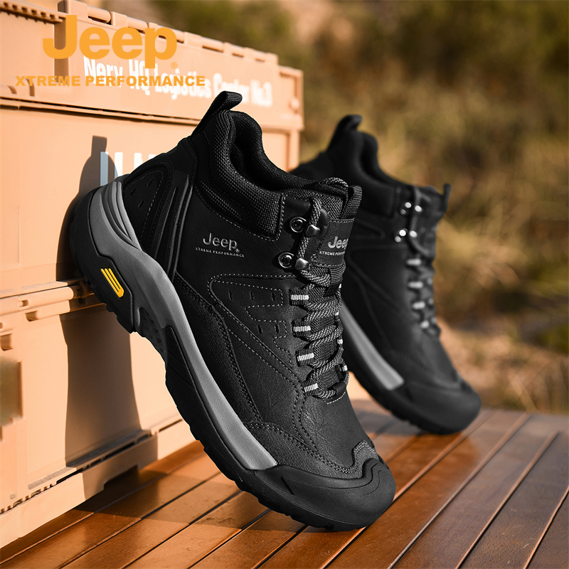 JEEP/吉普秋冬户外新款男士保暖休闲运动防滑耐磨舒适徒步登山鞋 