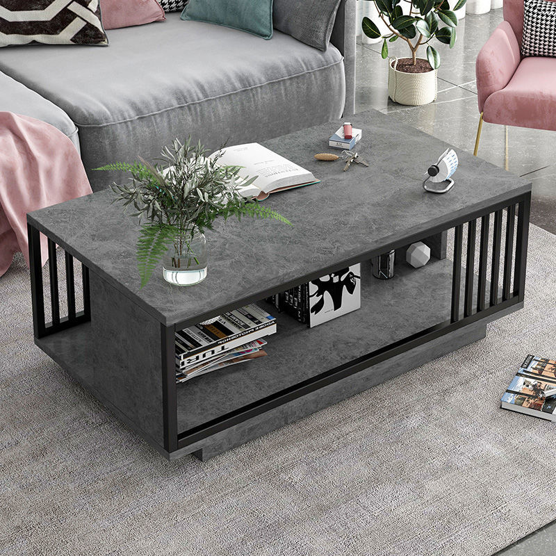 茶几轻奢现代简约家用小户型沙发茶几桌客厅简易大理石纹茶桌方几