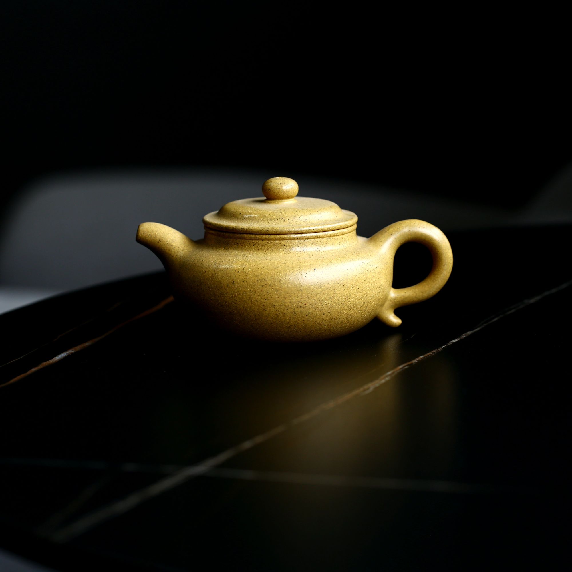 宜兴紫砂壶 全手工 黄金段泥 仿古壶