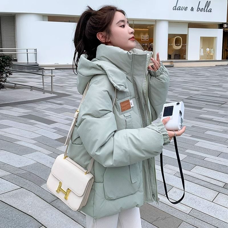 雅鹿2023新款羽绒羽绒服女冬季外套小个子短款加厚连帽棉衣棉袄