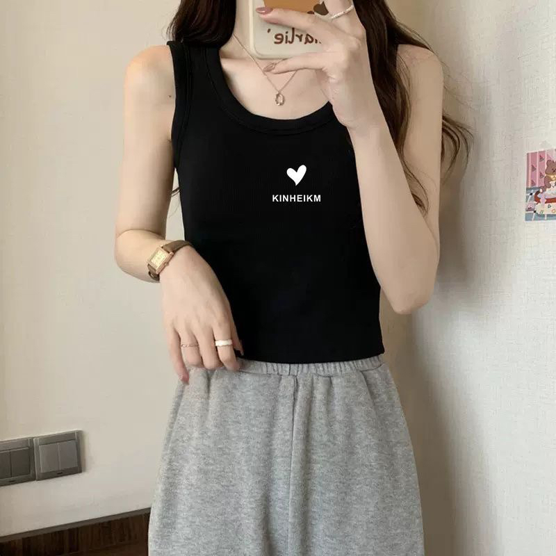 999大码女装爱心简约背心