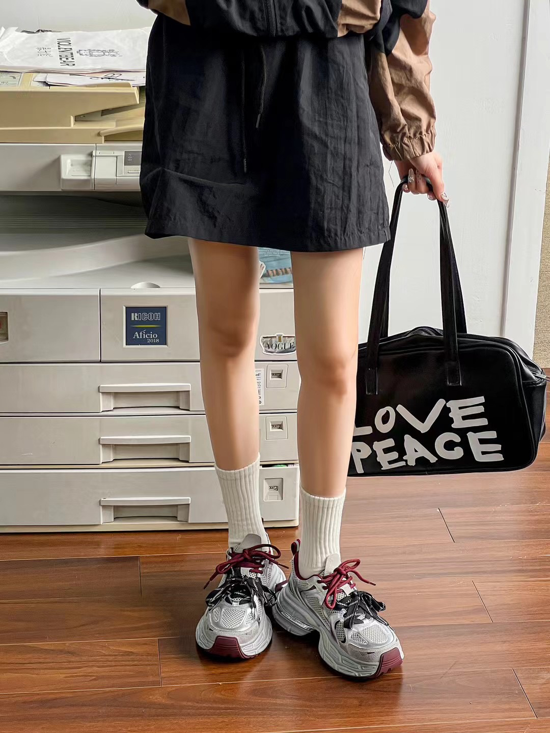 秋冬运动休闲时尚百搭双鞋带老爹鞋708-1