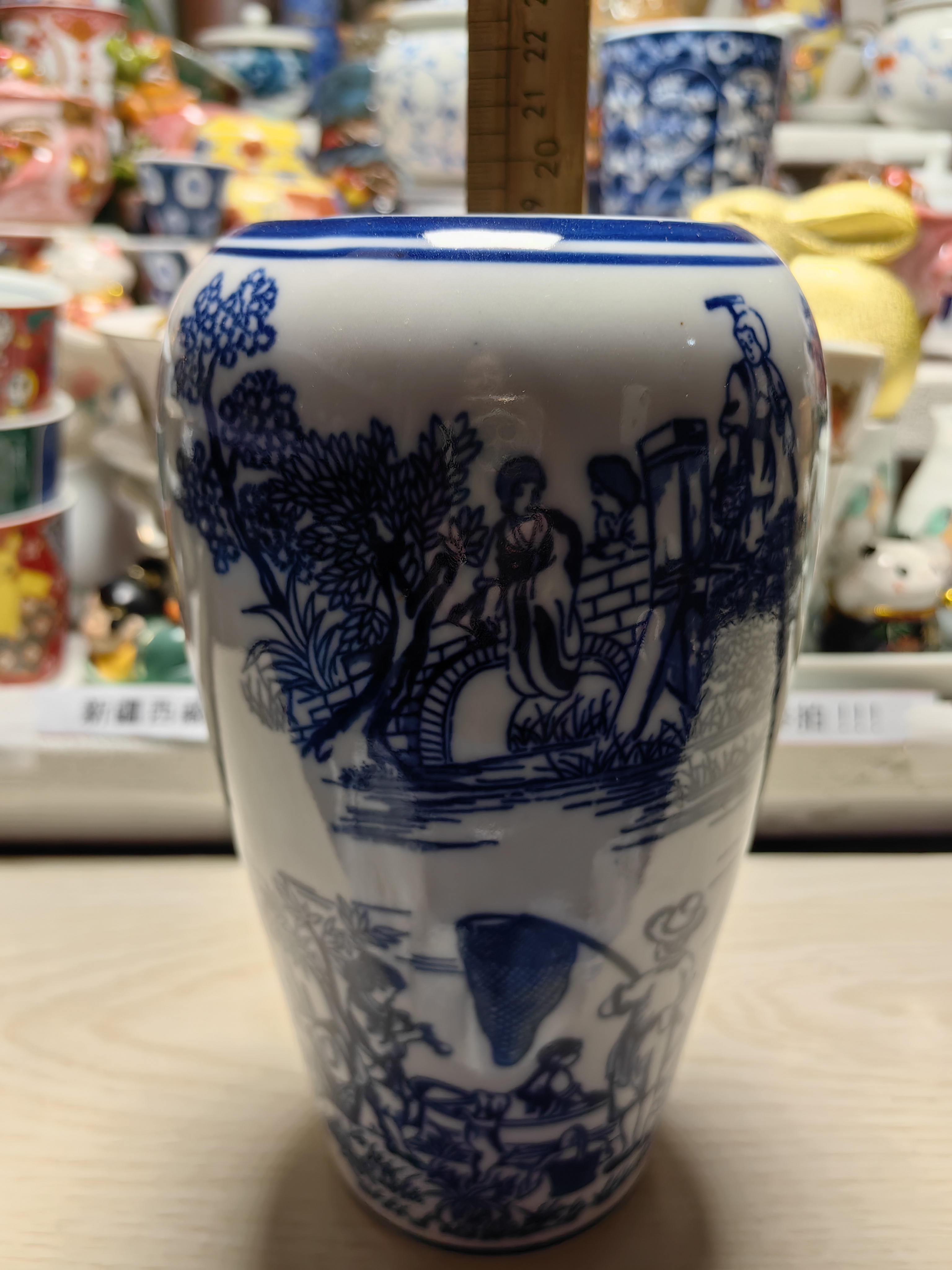 孤品古风装饰花瓶插花花瓶高温瓷花盆陶瓷摆件礼品工艺品摆件手绘