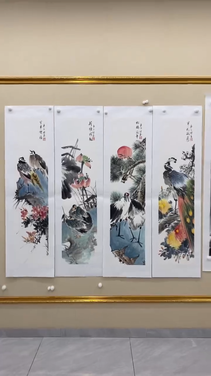 【闪购商品】绘画四条屏2