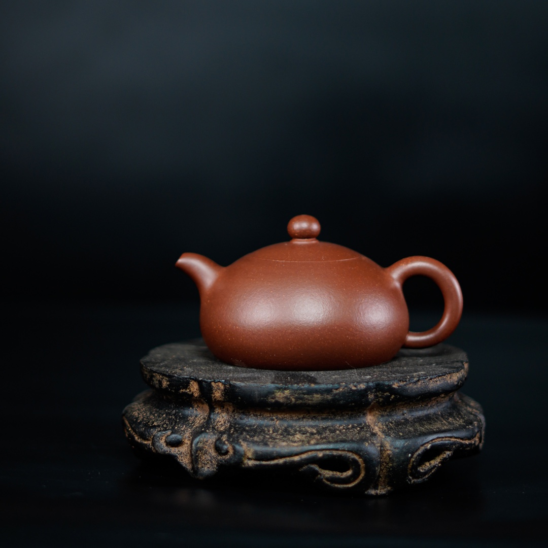 半月壶，165cc，40目家藏底槽清料，毛俊兰全手工制作