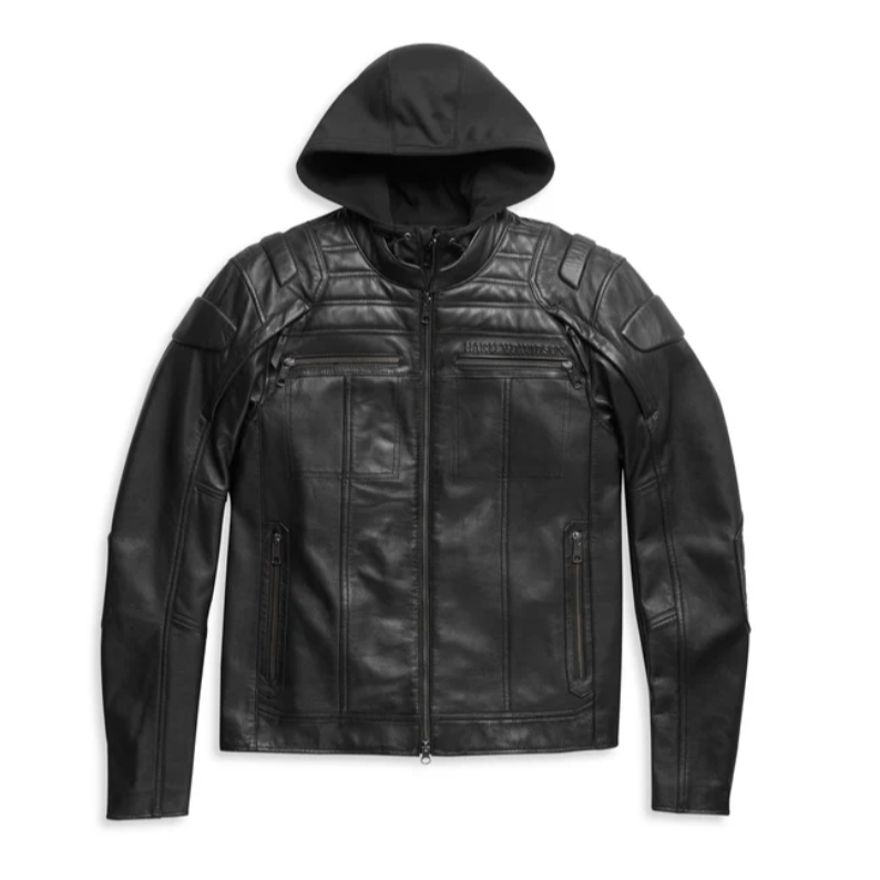 哈雷骷髅双合一 皮夹克