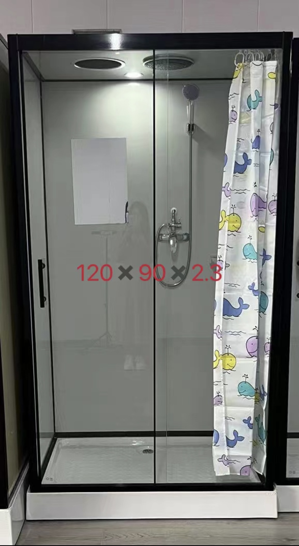 高品质方形款淋浴房120✖️90✖️230（一体成型底座）