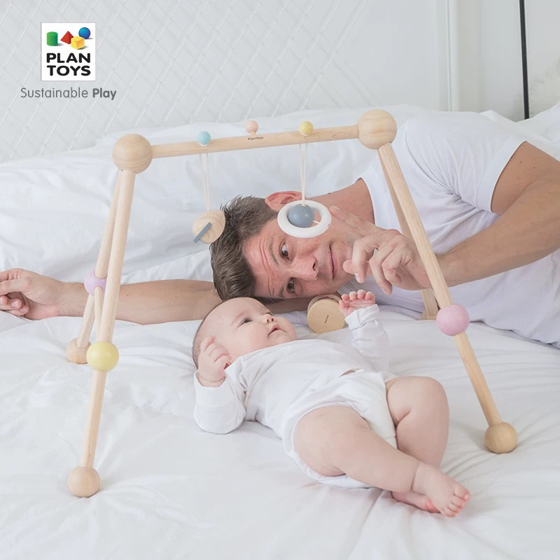 plantoys健身架婴儿宝宝儿童木制玩具新生儿床铃6个月床头架5260