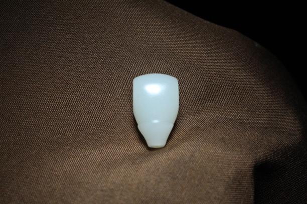 天然和田玉白玉连体三通 时尚百搭配饰 尺寸11.3×19×10mm重量3.6g