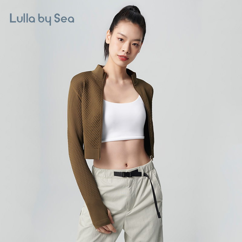 【专属】Lulla by Sea |无缝机车小外套弹力运动拉链开衫