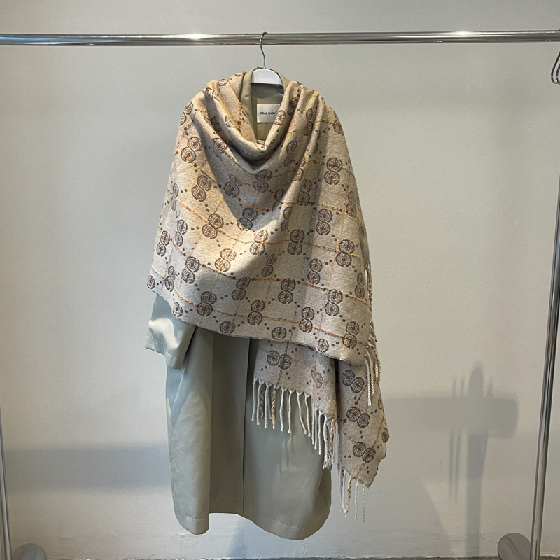 韩版氛围感软糯格子围巾女冬季百搭复古保暖加厚学生新款围脖女