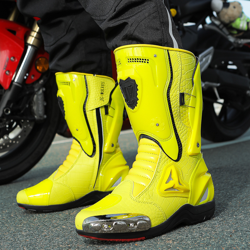 九股狼骑行靴摩托车机车骑行鞋拉力赛车鞋透气防摔防水摩旅机车鞋