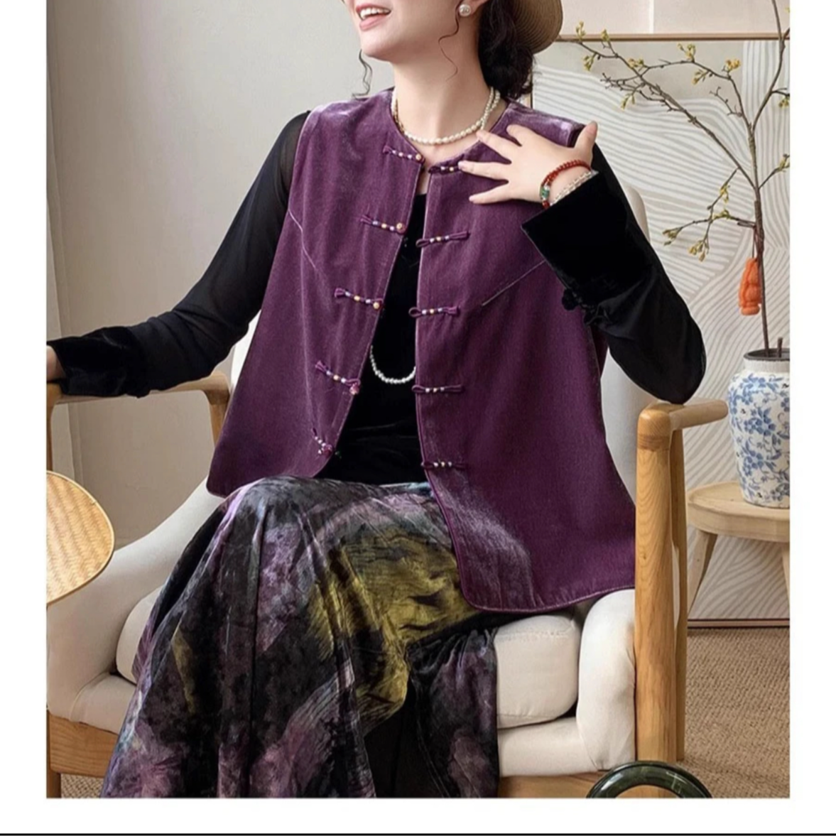 [2666]时尚气质百搭新中式国风马甲