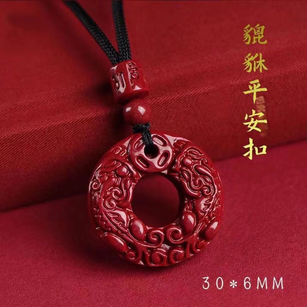 正品高含量朱砂时尚简约紫金色双貔貅挂件款吊坠