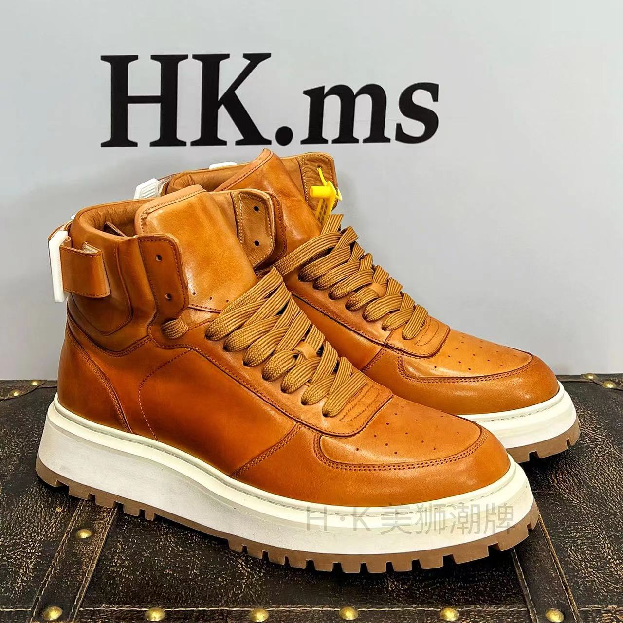 H·K美狮潮牌时尚复古精品高帮靴