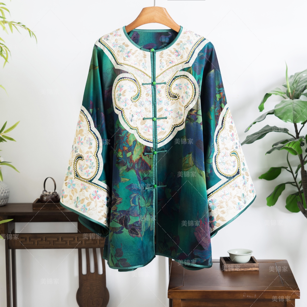 976号【美锦家】新中式国风女款圆领长款太太服上衣242195