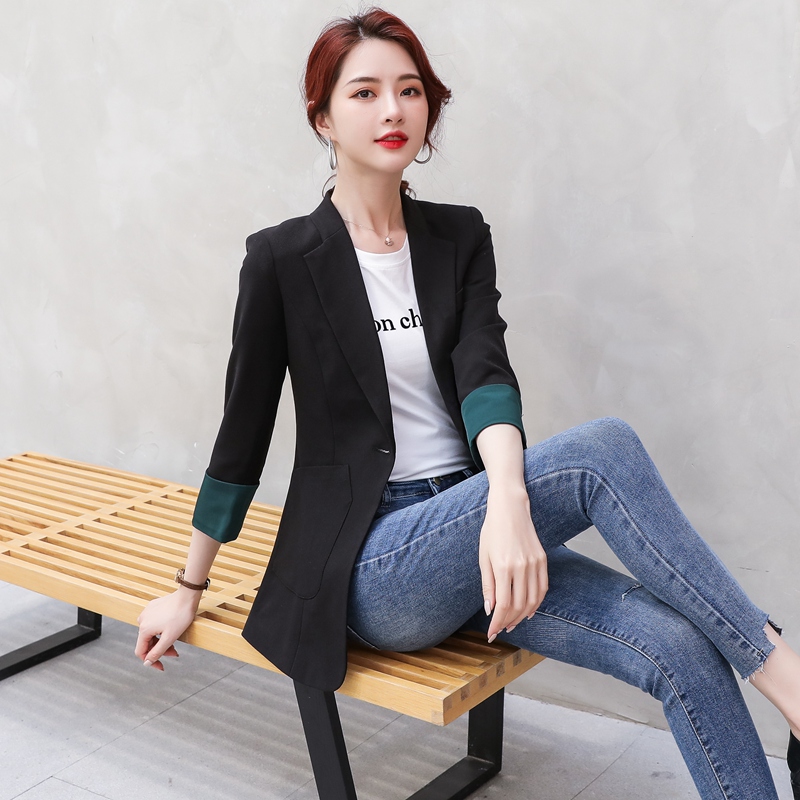 黑色小西装外套女韩版休闲上衣2025年时尚新款网红小个子爆款西服
