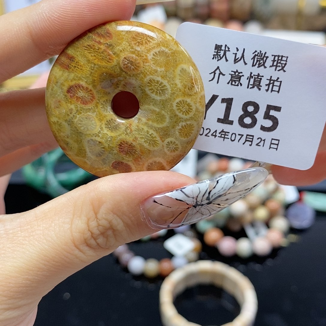 硅化珊瑚（珊瑚玉）颈饰未镶嵌185