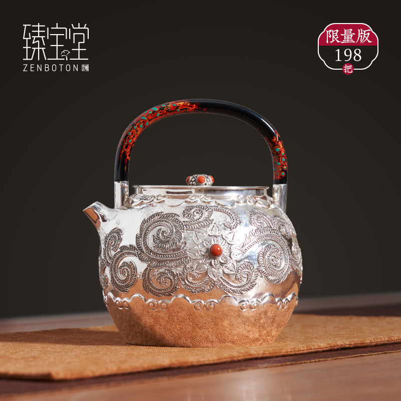 臻宝堂凤鸣九天-煮水壶（全银壶身）