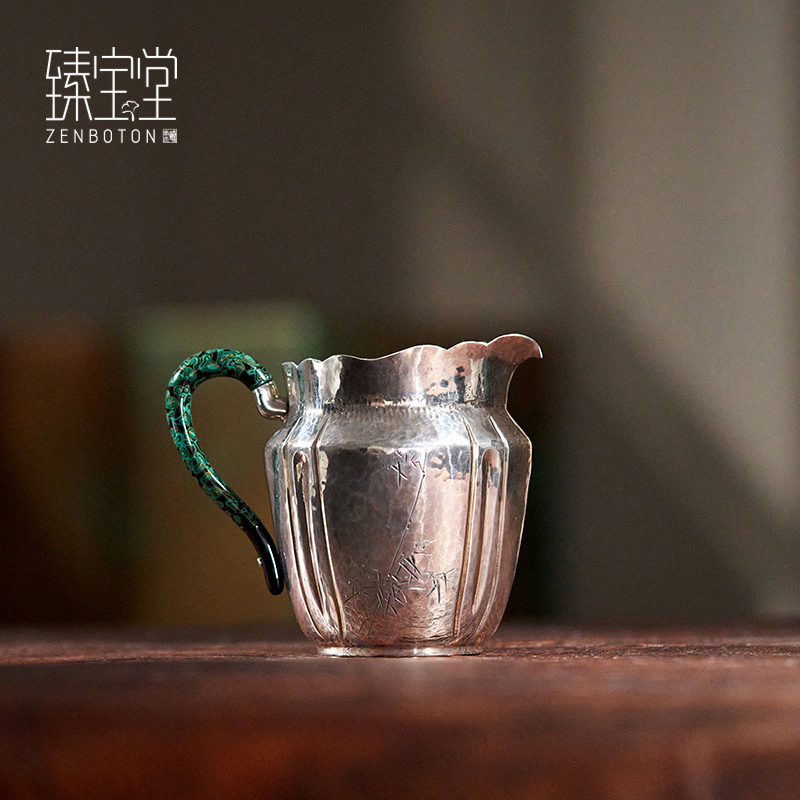 ZENBOTON/臻宝堂足银9999青云公道杯-分茶器大漆把手