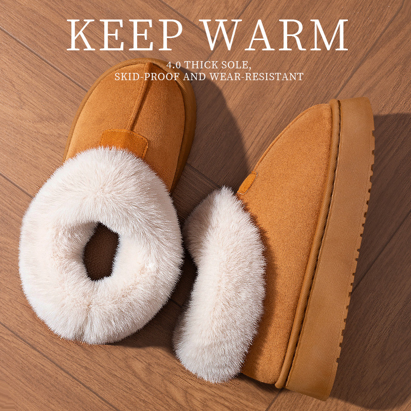 高帮棉鞋女士冬季2025新款室内家居带后跟保暖加绒加厚棉鞋女外穿