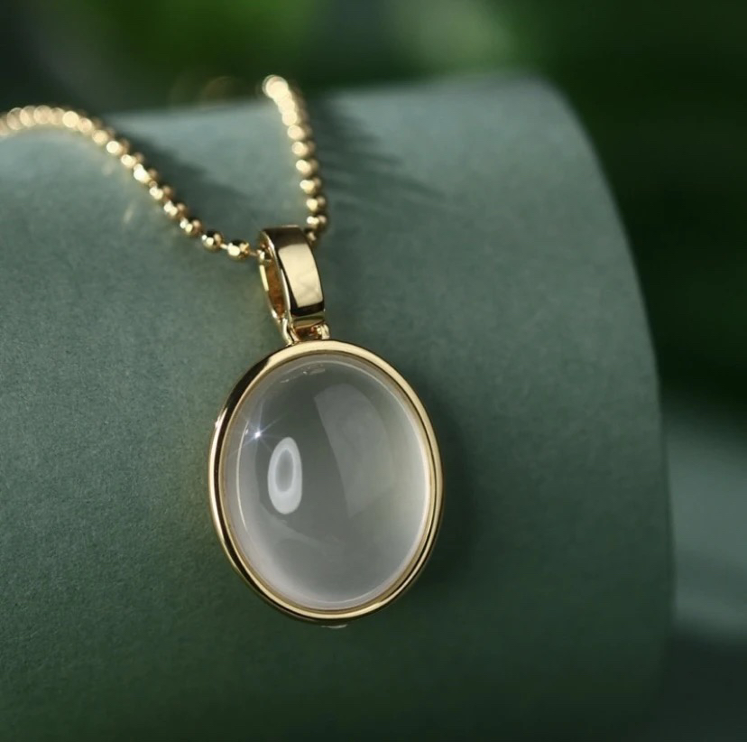 天然俄白-月落星辰吊坠（金）