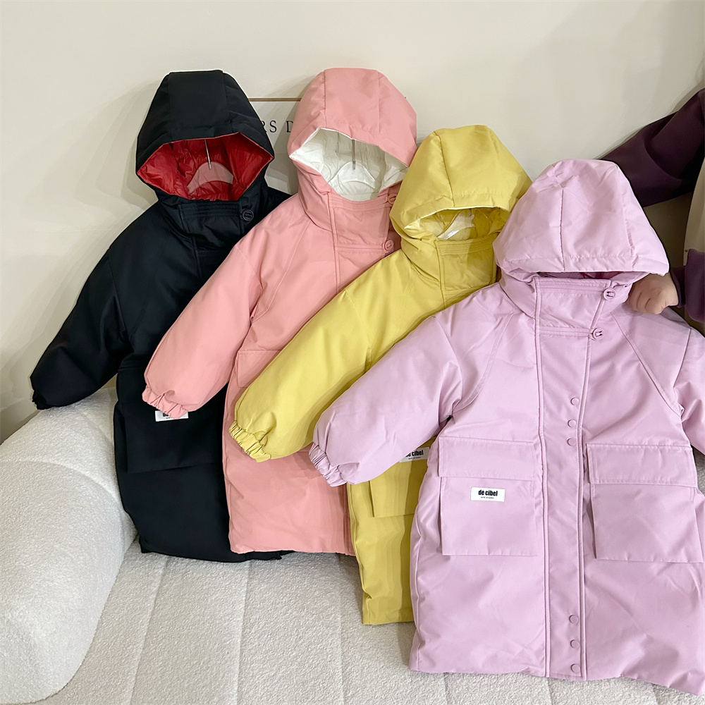 儿童冬季连帽两面穿连帽加厚派克羽绒服7314