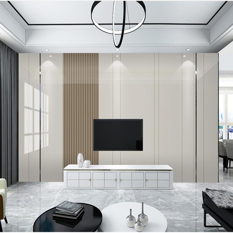 碳晶板电视背景墙板竹木纤维集成墙板客厅影视墙装饰扣板护墙板