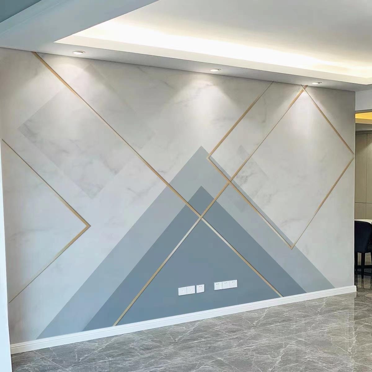 竹木纤维集成墙板现代简约电视背景墙板定制客厅立体影视墙护墙板