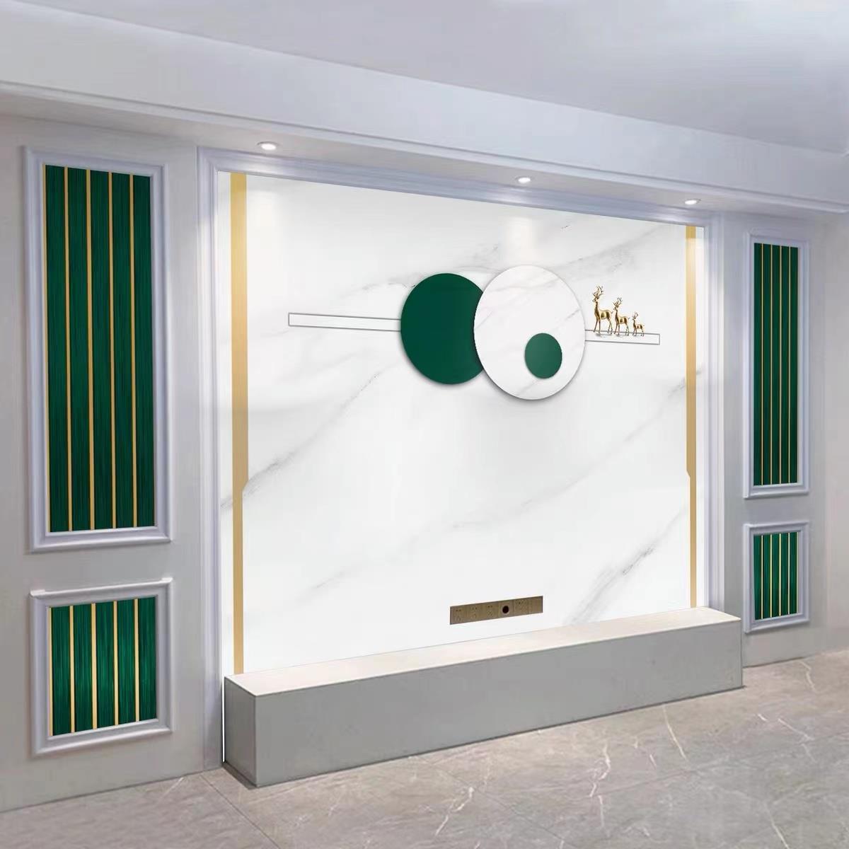 竹木纤维集成墙板定制客厅背景墙简约现代3D立体影视墙扣板护墙板