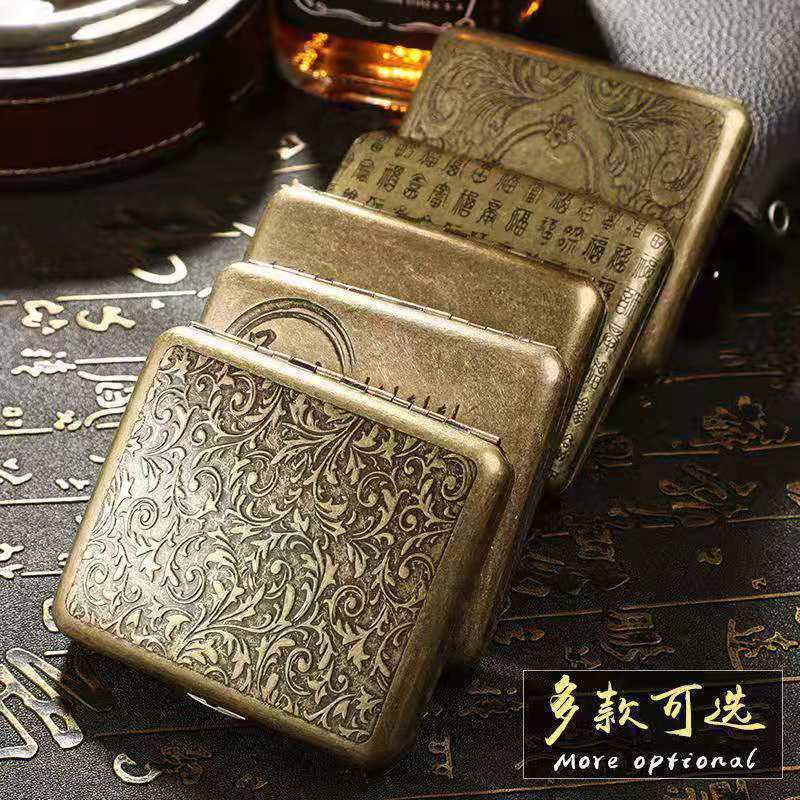 复古金属20支装抗压防潮男士便携式高档雕刻翻盖细Y不锈钢Y盒子