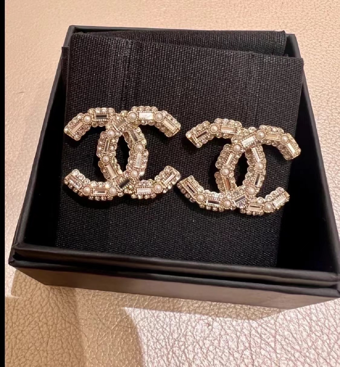 全新未使用 Chanel/香奈儿 Chanel 香奈儿22K珍珠耳钉