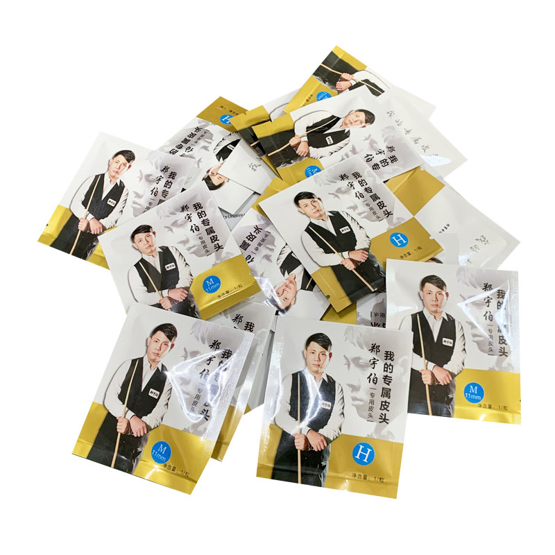 野豹郑宇伯皮头中式黑8台球杆头11m英式小头10mm斯诺克杆16彩枪头